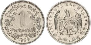 1 Reichsmark Deutsches Reich (1933-1945) Nickel 
