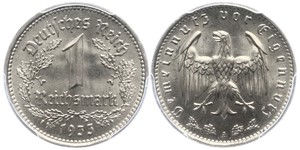 1 Reichsmark Deutsches Reich (1933-1945) Nickel 