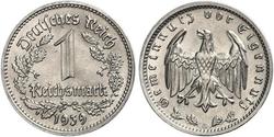 1 Reichsmark Третий рейх (1933-1945) Никель 