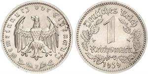1 Reichsmark Третий рейх (1933-1945) Никель 