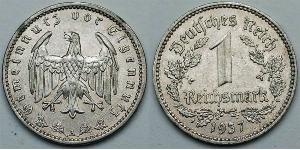 1 Reichsmark 納粹德國 (1933 - 1945) 镍 