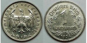 1 Reichsmark 納粹德國 (1933 - 1945) 镍 