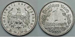 1 Reichsmark 納粹德國 (1933 - 1945) 镍 