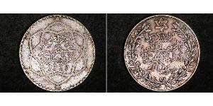 1 Rial Marokko Silber Mulai Abd al-Hafiz (1875 - 1937)
