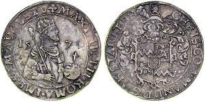 1 Rijksdaalder Regno dei Paesi Bassi (1815 - ) Argento Massimiliano II d