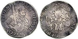 1 Rijksdaalder Repubblica delle Sette Province Unite (1581 - 1795) Argento Guglielmo I d