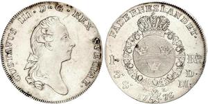 1 Riksdaler Suède Argent Gustave III de Suède (1746 - 1792)