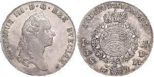 1 Riksdaler Suède Argent Gustave III de Suède (1746 - 1792)