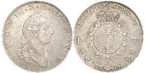 1 Riksdaler Suède Argent Gustave III de Suède (1746 - 1792)