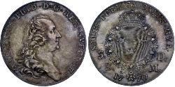 1 Riksdaler Suecia Plata Adolf Frederick of Sweden (1710 - 1771)