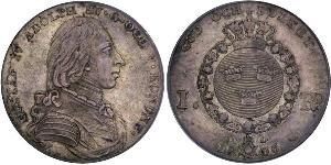 1 Riksdaler Suecia Plata Gustavo IV Adolfo de Suecia (1778 - 1837)
