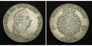 1 Riksdaler Sweden Silver Gustav III of Sweden (1746 - 1792)