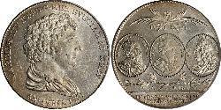 1 Riksdaler United Kingdoms of Sweden and Norway (1814-1905) Срібло Карл XIV Юхан король Швеції (1763-1844)