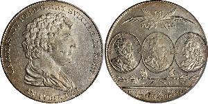1 Riksdaler United Kingdoms of Sweden and Norway (1814-1905) Срібло Карл XIV Юхан король Швеції (1763-1844)