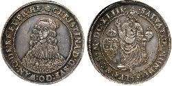 1 Riksdaler 瑞典 銀 克里斯蒂娜女王 (1626 - 1689)