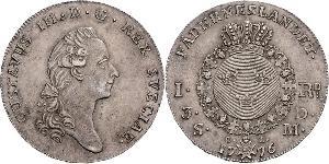 1 Riksdaler 瑞典 銀 古斯塔夫三世 (1746 - 1792)