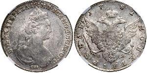 1 Rouble Empire russe (1720-1917) Argent Catherine II (1729-1796)