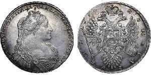 1 Rouble Empire russe (1720-1917) Argent Anna Ivanovna (1693-1740)