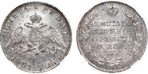 1 Rouble Empire russe (1720-1917) Argent Nicolas I (1796-1855)