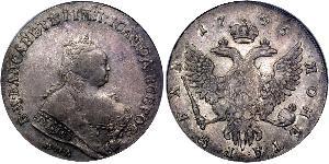 1 Rouble Empire russe (1720-1917) Argent Ielizaveta I Petrovna  (1709-1762)