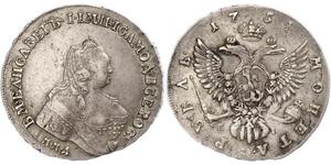 1 Rouble Empire russe (1720-1917) Argent Ielizaveta I Petrovna  (1709-1762)