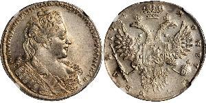 1 Rouble Empire russe (1720-1917) Argent Anna Ivanovna (1693-1740)