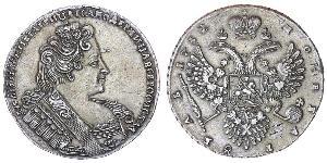 1 Rouble Empire russe (1720-1917) Argent Anna Ivanovna (1693-1740)