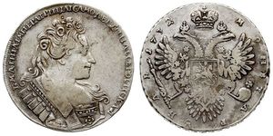 1 Rouble Empire russe (1720-1917) Argent Anna Ivanovna (1693-1740)