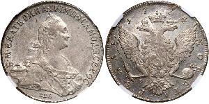 1 Rouble Empire russe (1720-1917) Argent Catherine II (1729-1796)