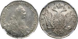 1 Rouble Empire russe (1720-1917) Argent Catherine II (1729-1796)