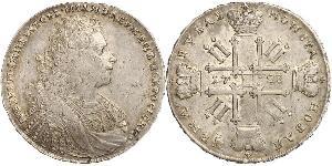 1 Rouble Empire russe (1720-1917) Argent Pierre II (1715-1730)