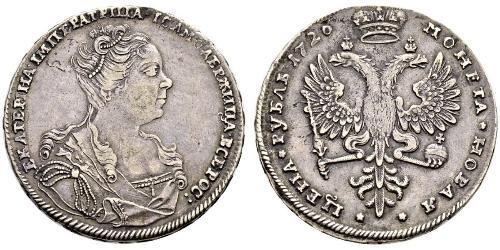 1 Rouble Empire russe (1720-1917) Argent Catherine I (1684-1727)