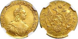 1 Rouble Empire russe (1720-1917) Or Ielizaveta I Petrovna  (1709-1762)
