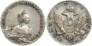 1 Rubel Russisches Reich (1720-1917) Silber Jelisaweta I Petrowna (1709-1762)