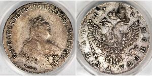 1 Rubel Russisches Reich (1720-1917) Silber Jelisaweta I Petrowna (1709-1762)