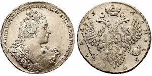 1 Rubel Russisches Reich (1720-1917) Silber Anna Iwanowna (1693-1740)