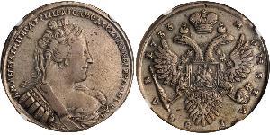 1 Rubel Russisches Reich (1720-1917) Silber Anna Iwanowna (1693-1740)