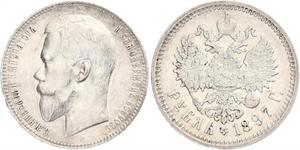 1 Rubel Russisches Reich (1720-1917) Silber Nikolaus II (1868-1918)