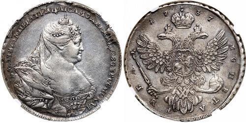 1 Rubel Russisches Reich (1720-1917) Silber Anna Iwanowna (1693-1740)
