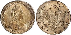 1 Ruble Russian Empire (1720-1917) Silver Catherine II (1729-1796)