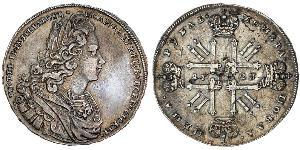 1 Ruble Russian Empire (1720-1917) Silver Peter II (1715-1730)