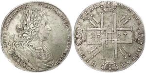 1 Ruble Russian Empire (1720-1917) Silver Peter II (1715-1730)
