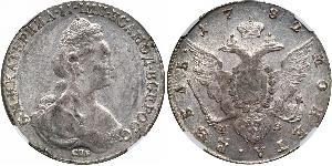 1 Ruble Russian Empire (1720-1917) Silver Catherine II (1729-1796)