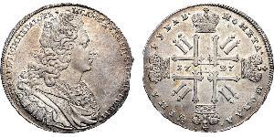 1 Ruble Russian Empire (1720-1917) Silver Peter II (1715-1730)