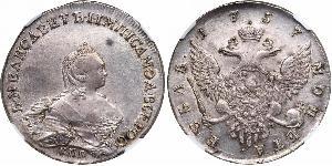 1 Ruble Russian Empire (1720-1917) Silver Jelisaweta I Petrowna (1709-1762)