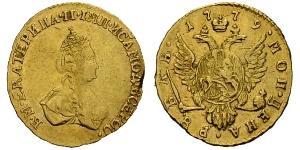 1 Ruble 俄罗斯帝国 (1721 - 1917) 金 叶卡捷琳娜二世 (1729-1796)