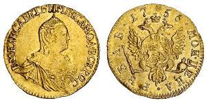 1 Ruble 俄罗斯帝国 (1721 - 1917) 金 Jelisaweta I Petrowna (1709-1762)