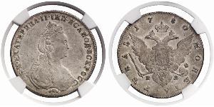 1 Ruble 俄罗斯帝国 (1721 - 1917) 銀 叶卡捷琳娜二世 (1729-1796)