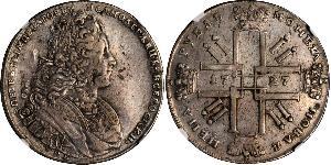 1 Ruble 俄罗斯帝国 (1721 - 1917) 銀 Peter II (1715-1730)