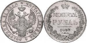 1 Ruble 俄罗斯帝国 (1721 - 1917) 銀 Nicholas I of Russia (1796-1855)